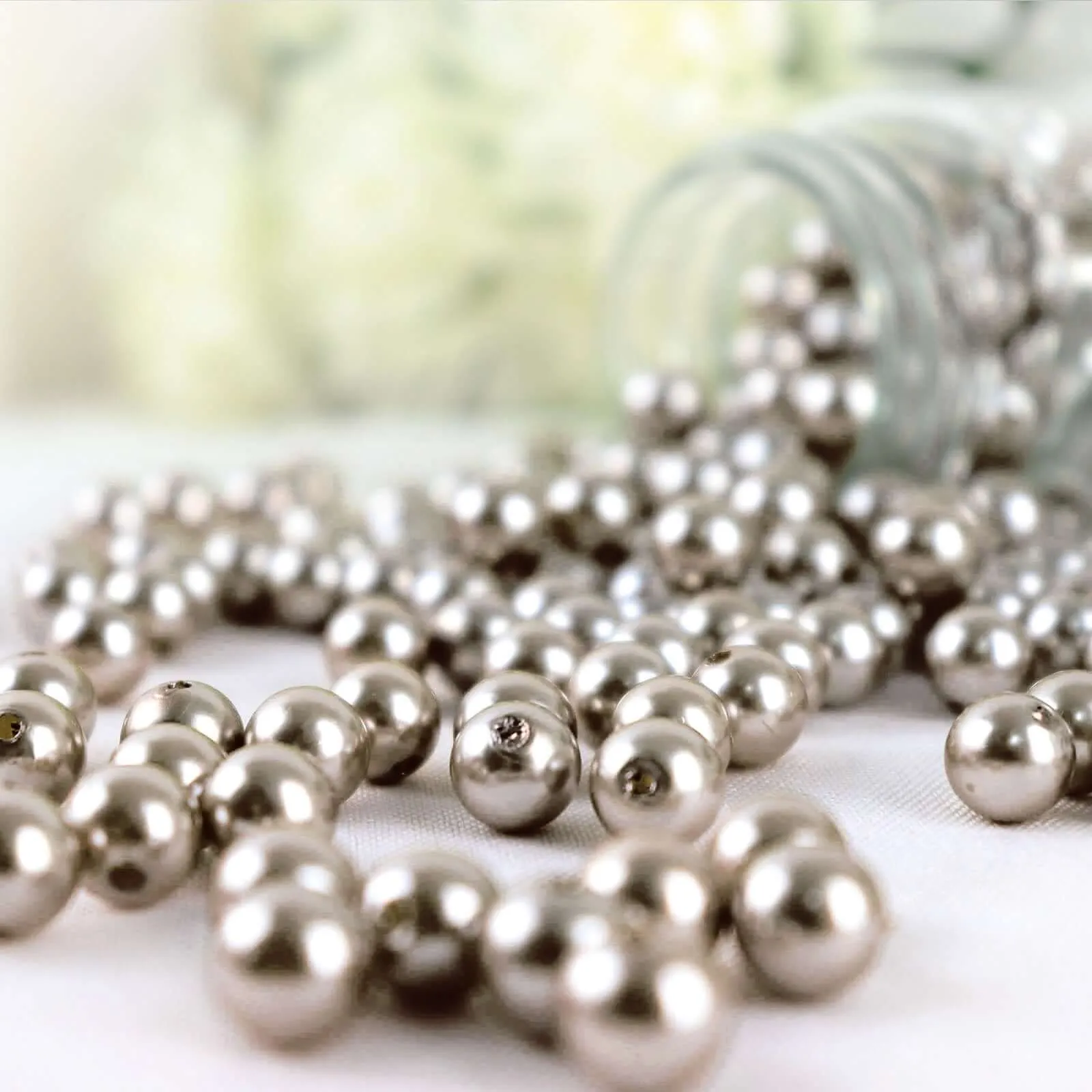 1000 Pack Taupe Faux Craft Pearl Beads and DIY Vase Filler 10mm