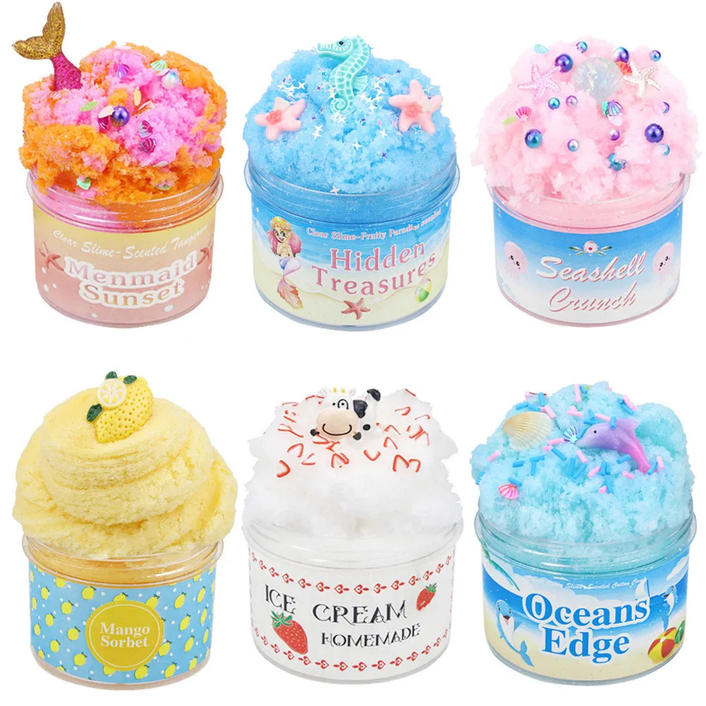 100ML Ocean Cartoon Cotton Candy Slime, TO0050