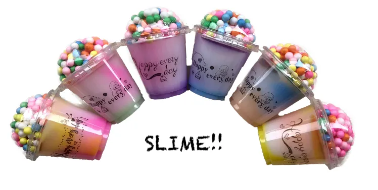 3.5" ICE CREAM COTTON CUP OF SLIME (sold by the piece or dozen)