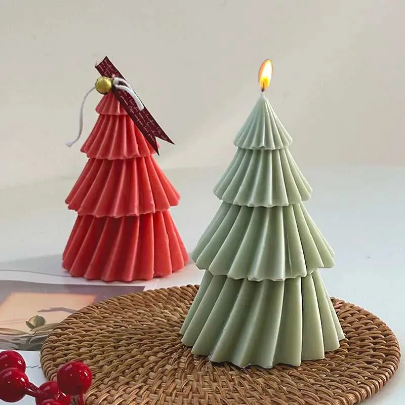 3D Christmas Tree Candle Silicone Mold