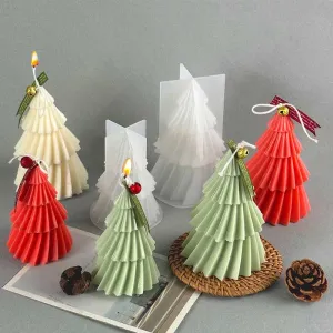 3D Christmas Tree Candle Silicone Mold