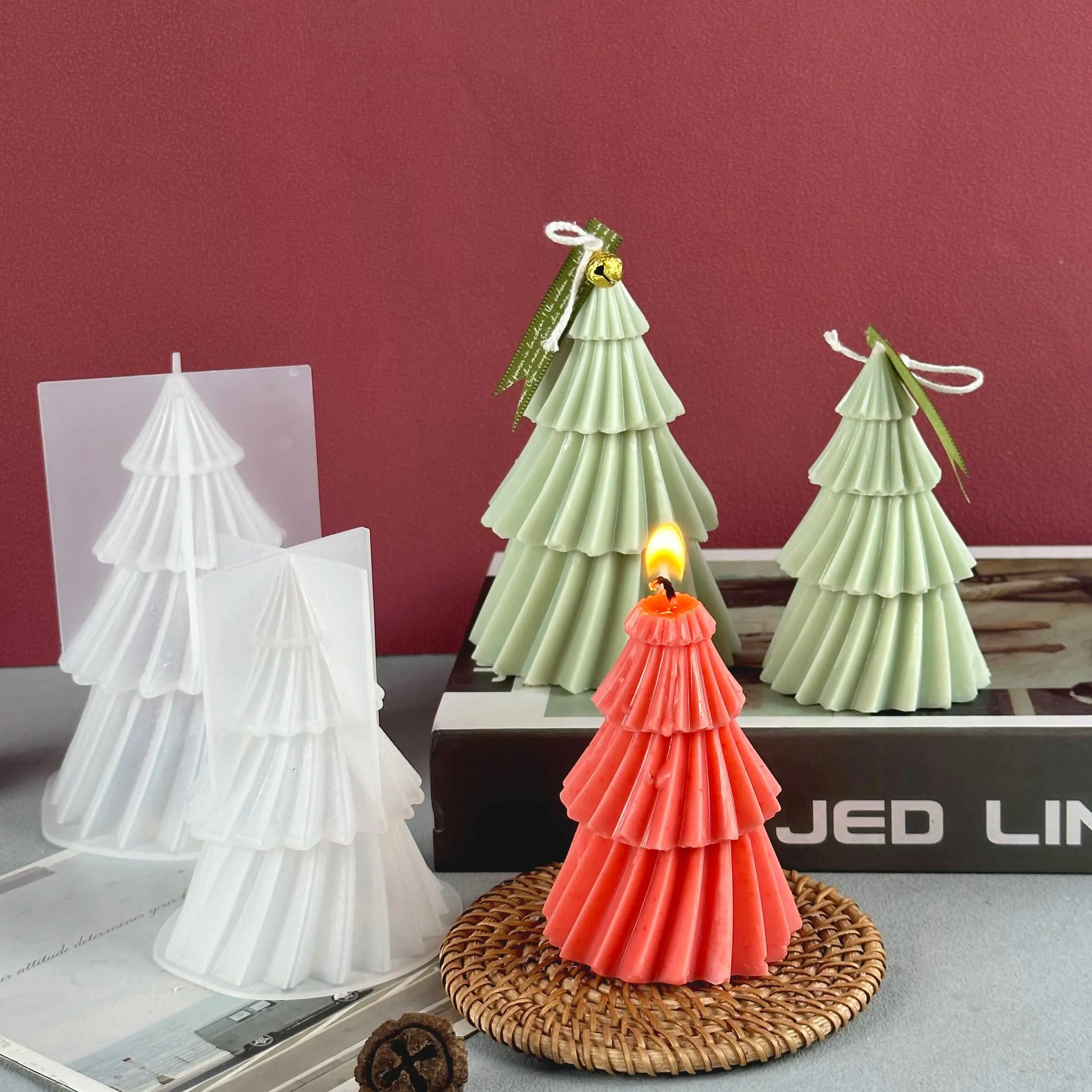 3D Christmas Tree Candle Silicone Mold