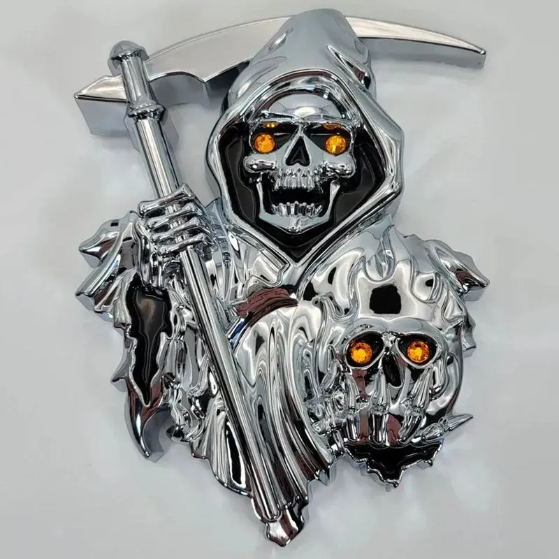 3D Grim Reaper Car Logo