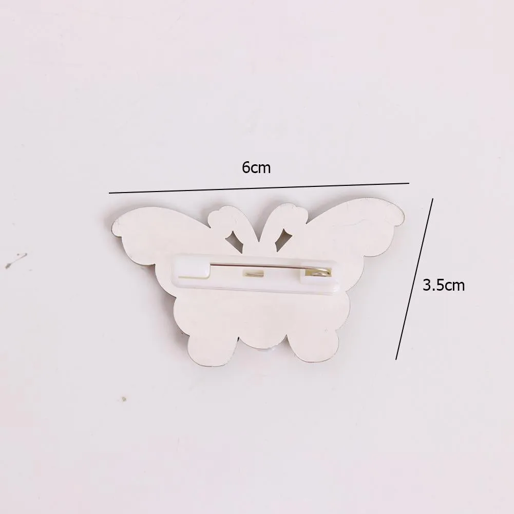 3pcs Butterfly DIY Full Drill Diamond Brooch Women Jacket Sweater Badges