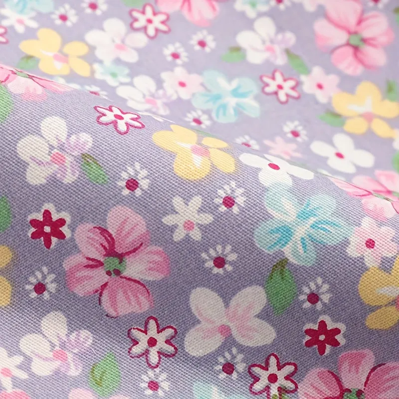 7pcs Floral Pattern Cotton Fabric for DIY Handmade Crafts