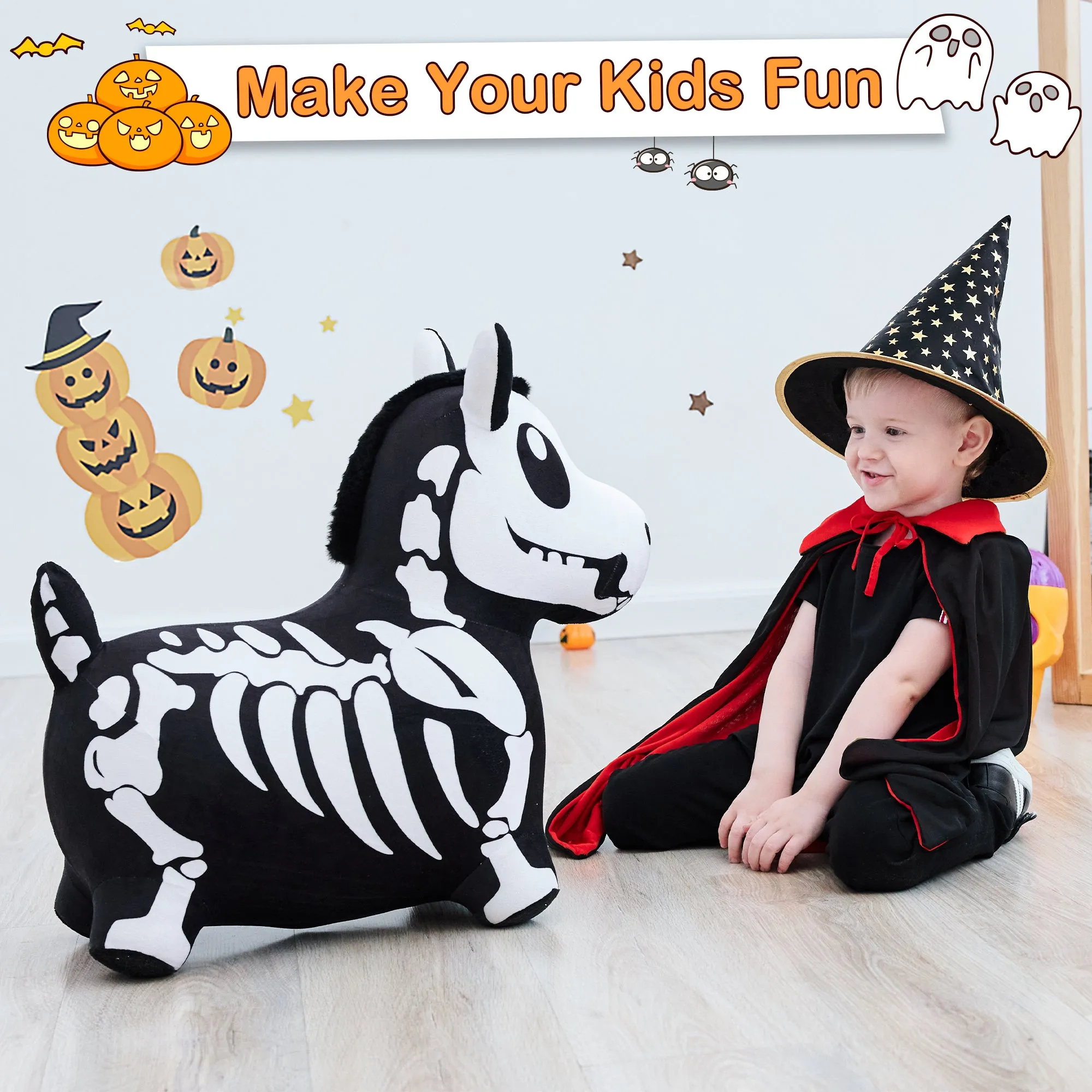 Bouncy Pals Skeleton Hopping Horse