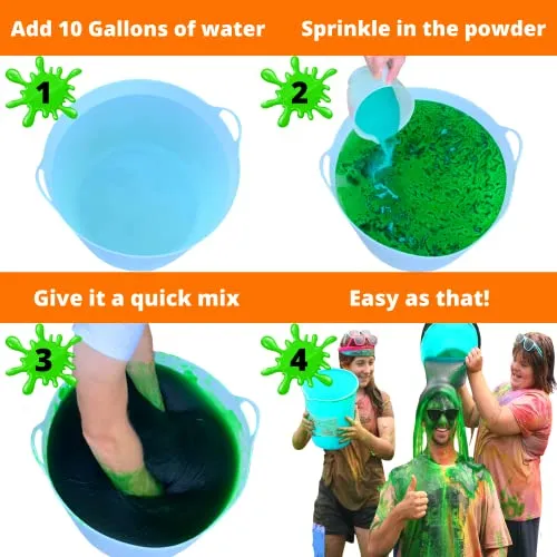 Bulk Instant Slime Powder Mix With Water to Make Slime Bucket Challenges