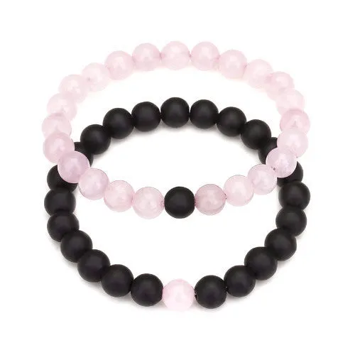 Classy Couples Bracelet Rose/Black