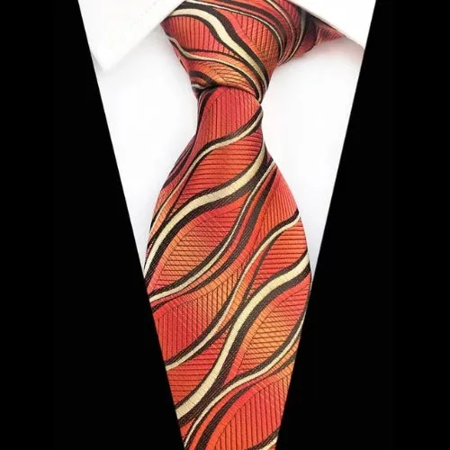 Classy Men Fire Flame Silk Tie