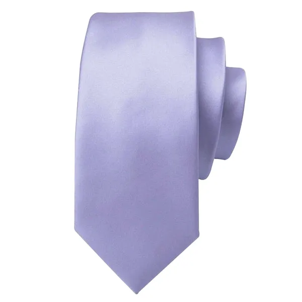 Classy Men Plain Lavender Silk Necktie