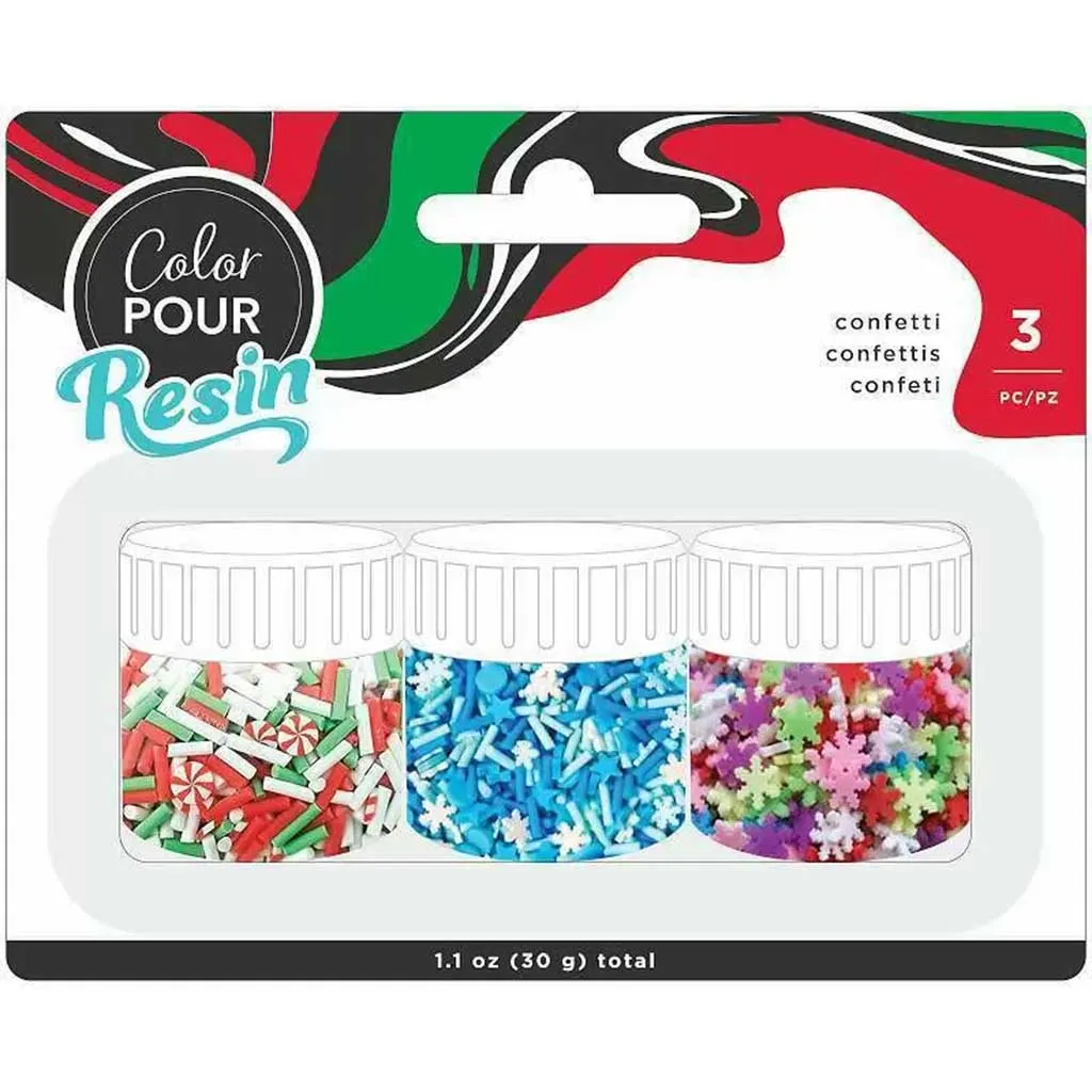 Color Pour Resin Mix-In Holiday Clay Confetti