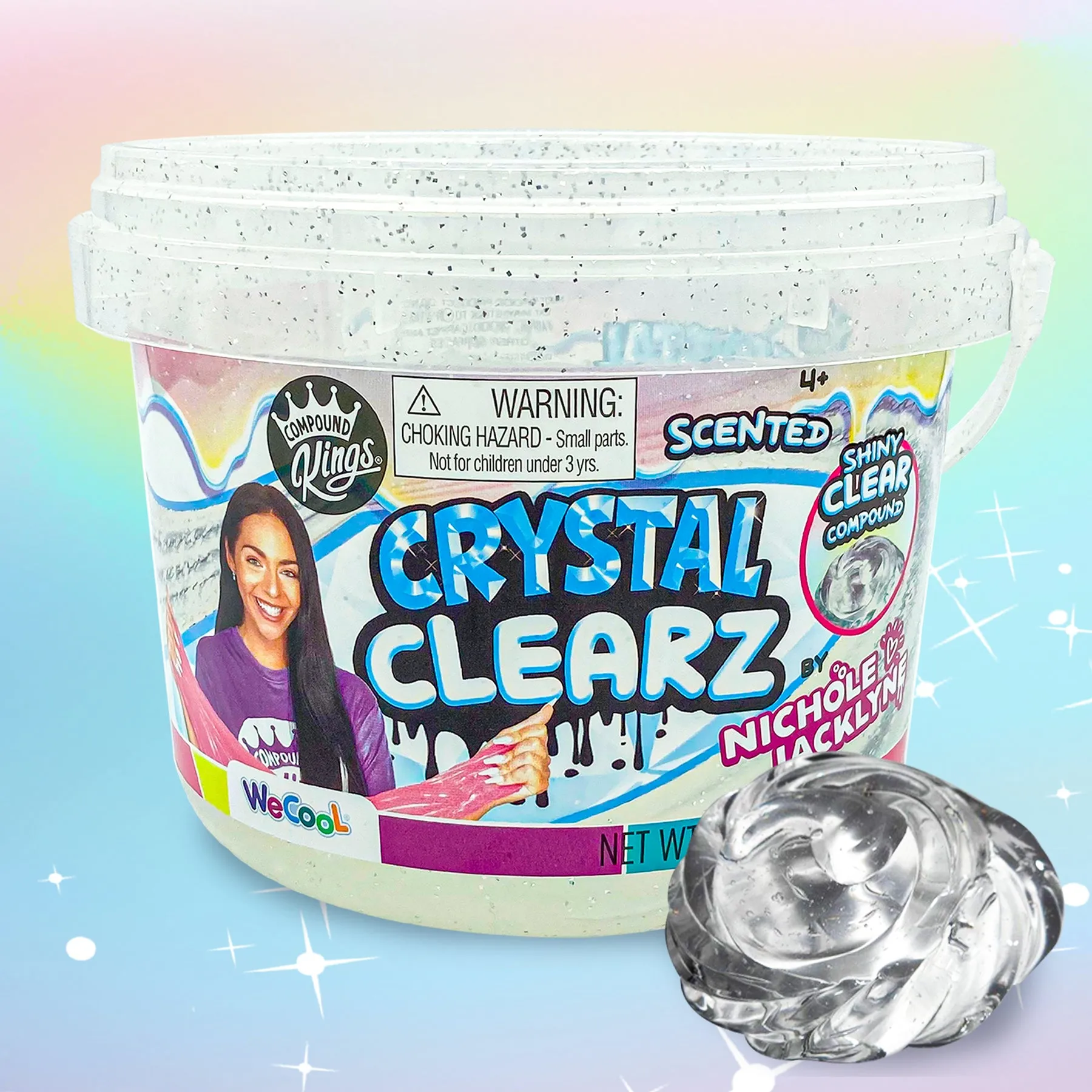 COMPOUND KINGS Scented Crystal Clearz Slime Bucket by Nichole Jacklyne