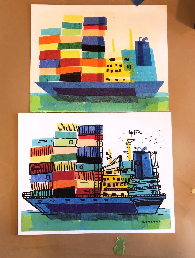 Container Ship Art Print