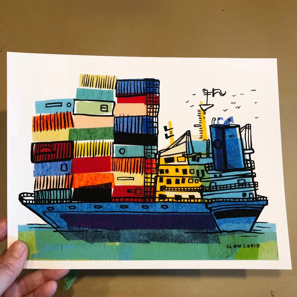 Container Ship Art Print