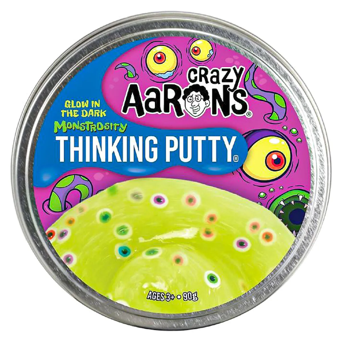 Crazy Aaron’s Monstrosity Glow in the Dark Thinking Putty