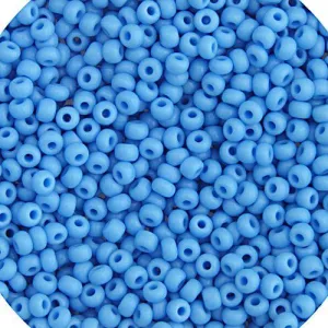 CZECH SEEDBEAD APPROX 22g VIAL 8/0 OPAQUE LIGHT BLUE