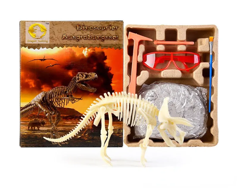 Dinosaur Fossil Archaeology Mining Toys Skeleton Simulated Dinosaur Models Suit