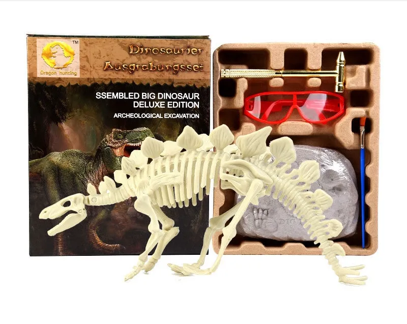 Dinosaur Fossil Archaeology Mining Toys Skeleton Simulated Dinosaur Models Suit