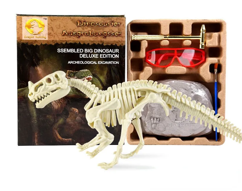 Dinosaur Fossil Archaeology Mining Toys Skeleton Simulated Dinosaur Models Suit