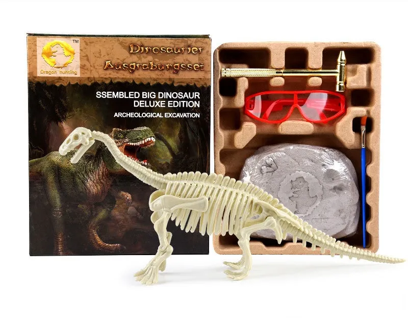 Dinosaur Fossil Archaeology Mining Toys Skeleton Simulated Dinosaur Models Suit