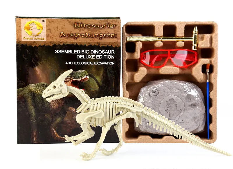 Dinosaur Fossil Archaeology Mining Toys Skeleton Simulated Dinosaur Models Suit