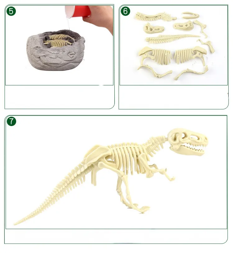 Dinosaur Fossil Archaeology Mining Toys Skeleton Simulated Dinosaur Models Suit