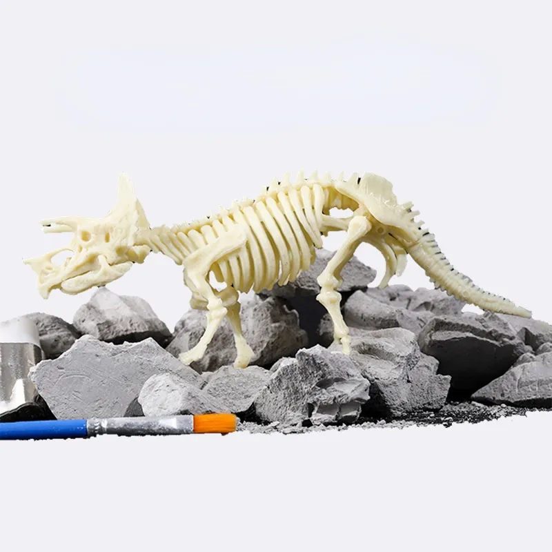 Dinosaur Fossil Archaeology Mining Toys Skeleton Simulated Dinosaur Models Suit