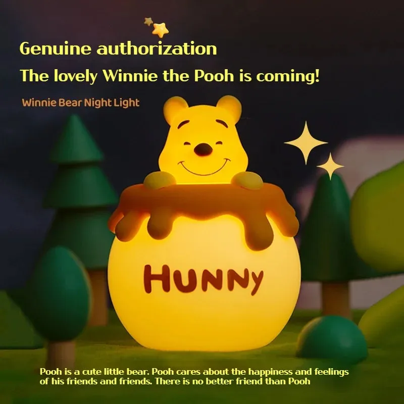 Disney Winnie The Pooh Bee Jar Shape Night Light – Creative Cute Silicone Soft Light for Kids