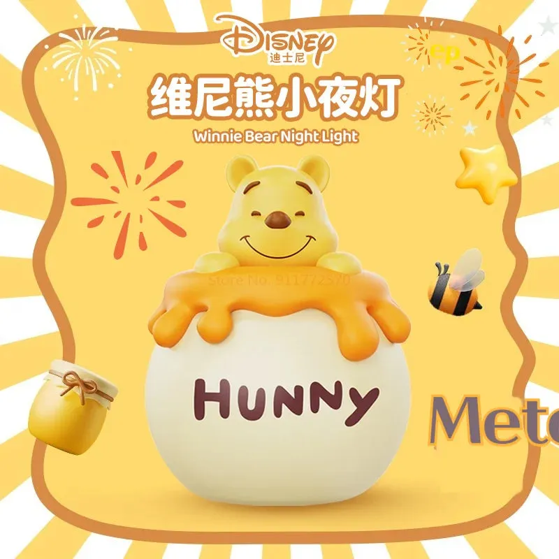 Disney Winnie The Pooh Bee Jar Shape Night Light – Creative Cute Silicone Soft Light for Kids