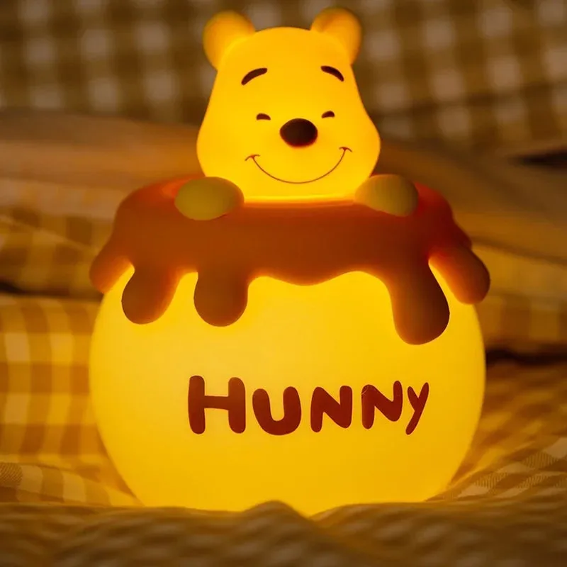 Disney Winnie The Pooh Bee Jar Shape Night Light – Creative Cute Silicone Soft Light for Kids