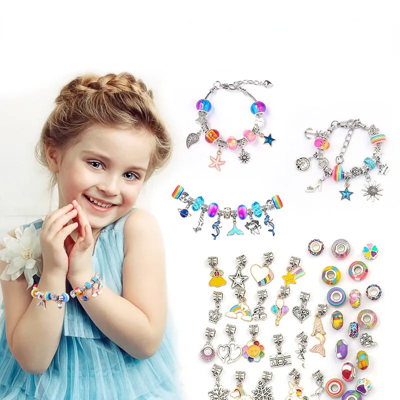 DIY Children's Handmade Bead Toy Crystal Bracelet for Women