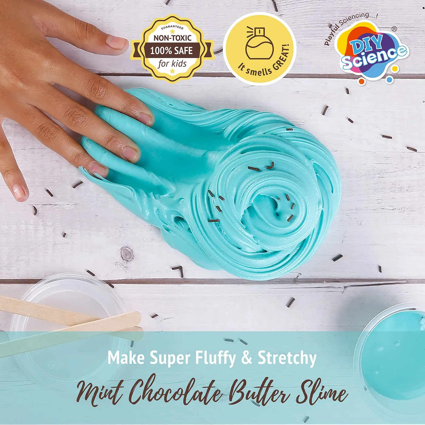 DIYScience Mint Chocolate Butter Slime Kit