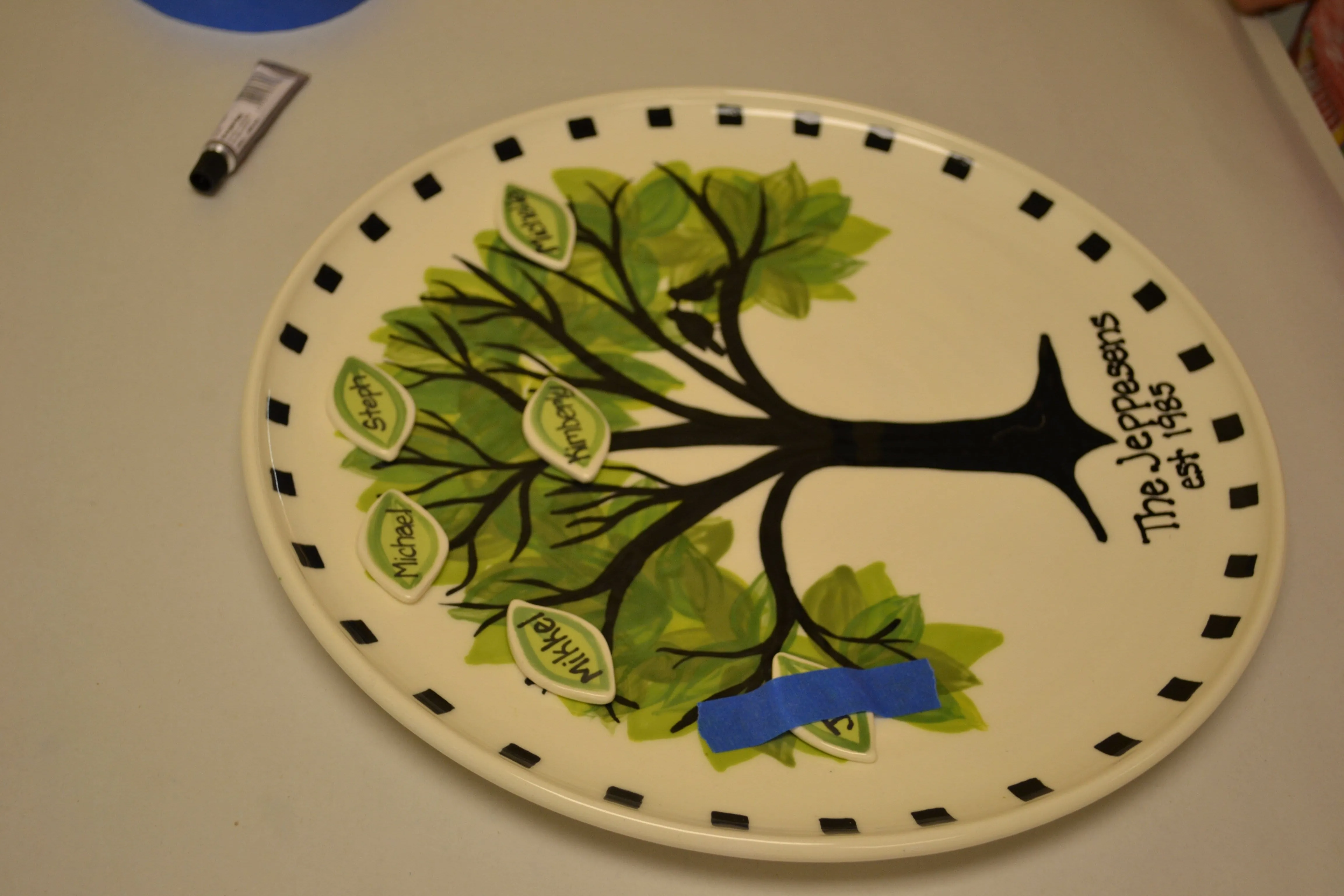 Family Tree Large Plate