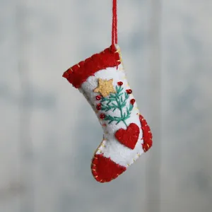 Felt Christmas Stocking Decoration