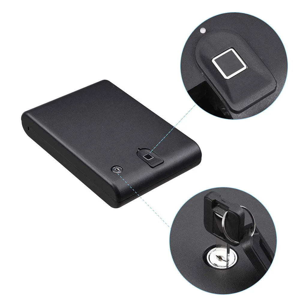 Fingerprint Safe Key Lock Box Personal Handgun Security