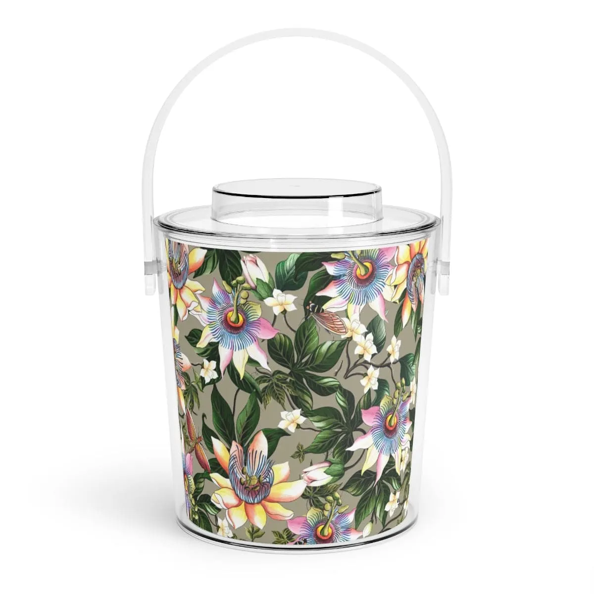 Floral Passion Ice Bucket with Tongs