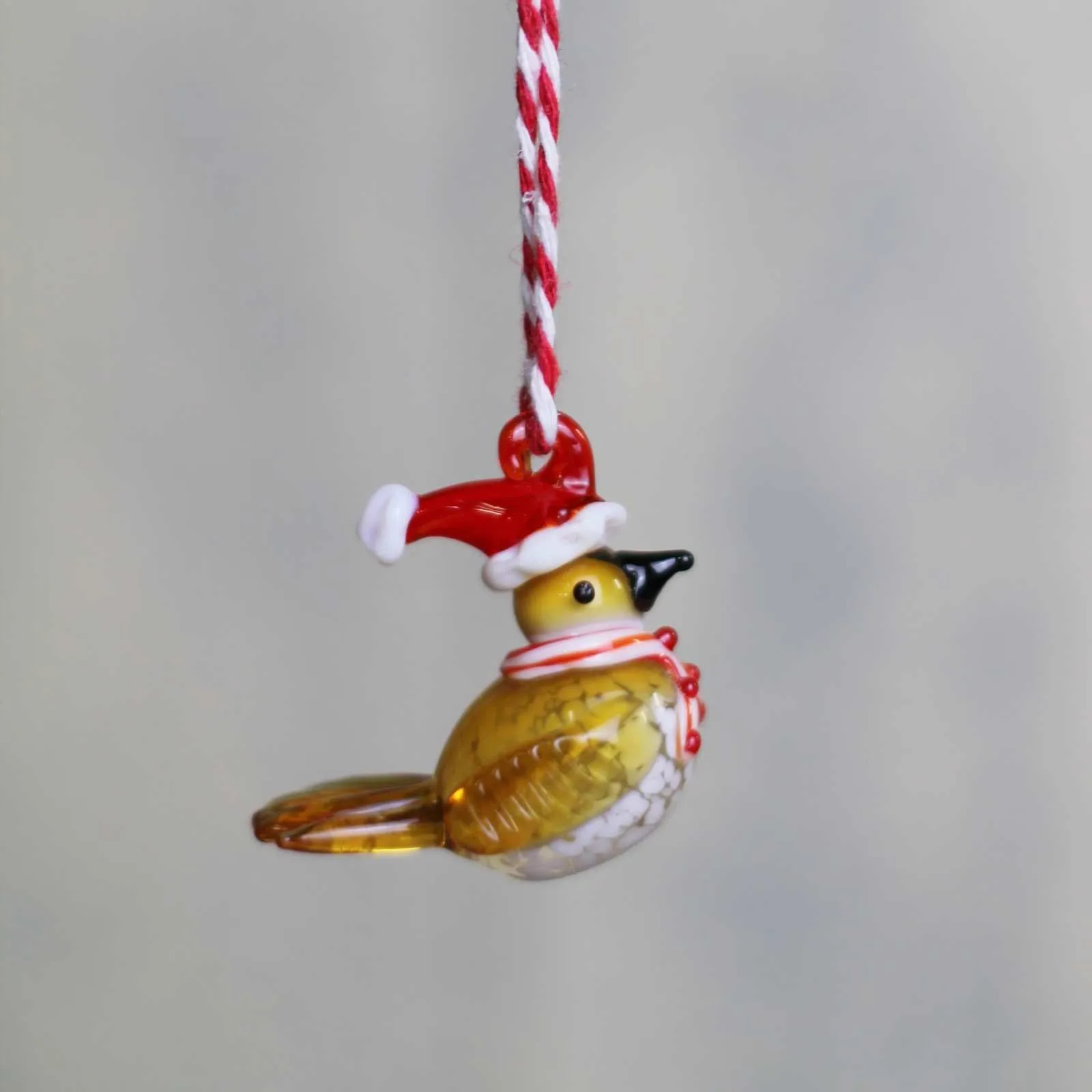 Glass Robin Decoration