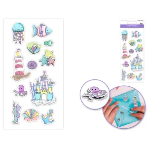 Handmade Sticker: 3D Glitter Cardstock Elements 250gsm, Under The Sea