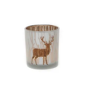 Heaven Sends Silver/Gold Stag T-Light Holder