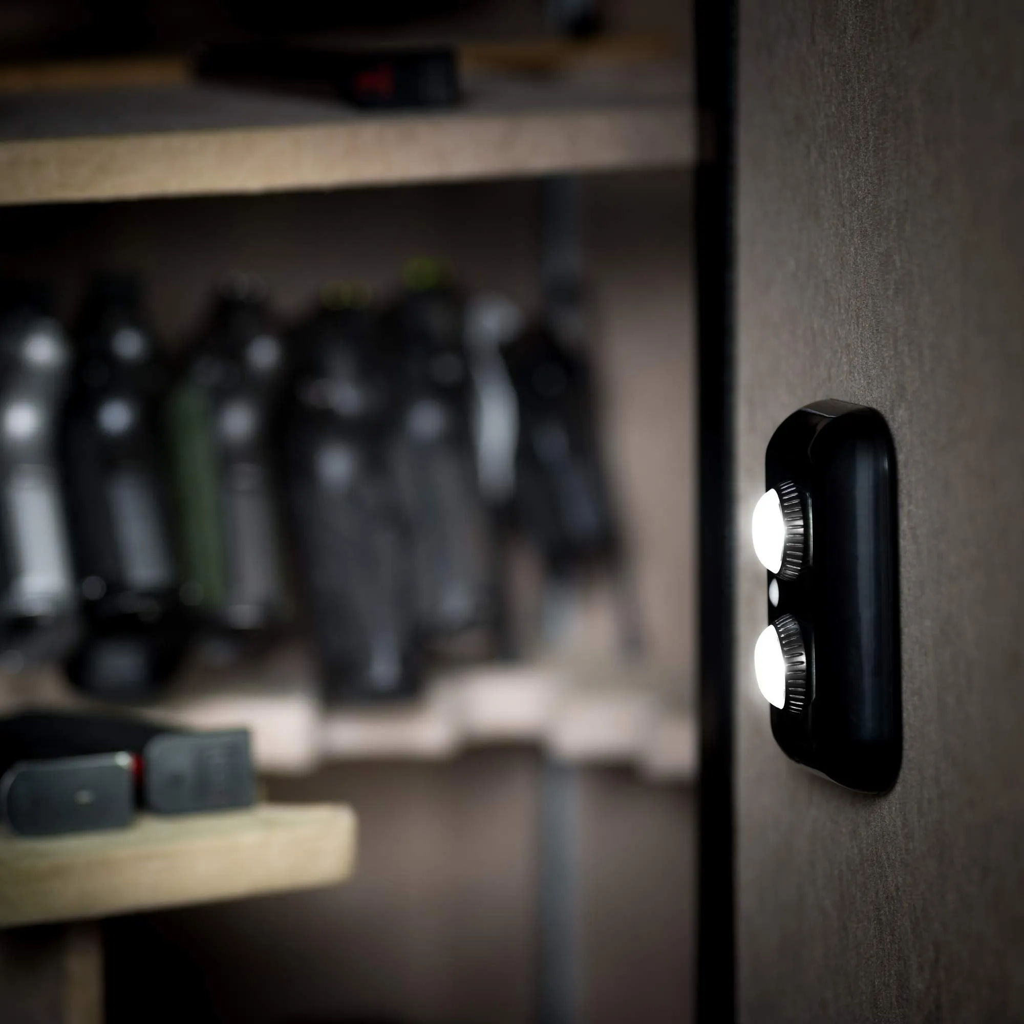 ILLUMISAFE LIGHTS Gun Safe Motion Sensitive Detector LED Light - Adjustable Magnetic Dual