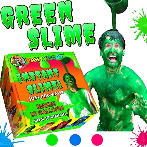 INSTANT GREEN SLIME POWDER. Bulk 25 Gallon Kit! Just Add Water. Make a Slime Bath or Pool. Mix 20 x 5qt big buckets