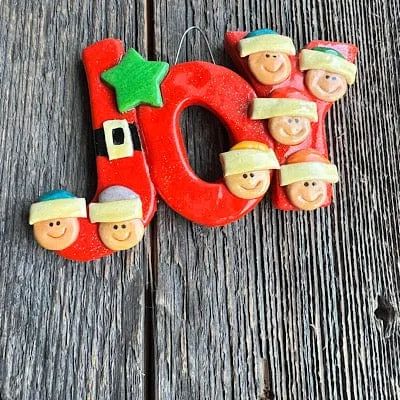 Joy family Large Christmas Ornament