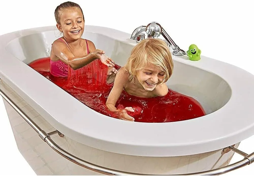 Junior Kids Slime Baff - Turn Water Into Gooey Children's Sensory and Bath Toy Red