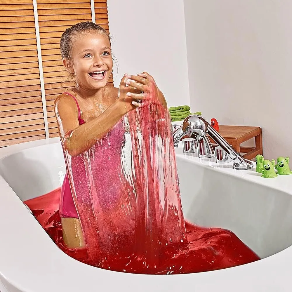 Junior Kids Slime Baff - Turn Water Into Gooey Children's Sensory and Bath Toy Red