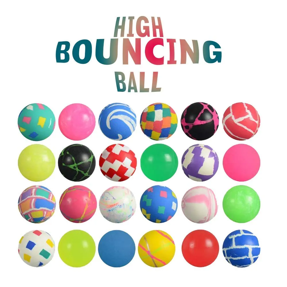 Kicko High Bouncy Balls - 250 Pieces - 1 Inch (27mm) - Cool and Fun Assorted Colorful Bulk