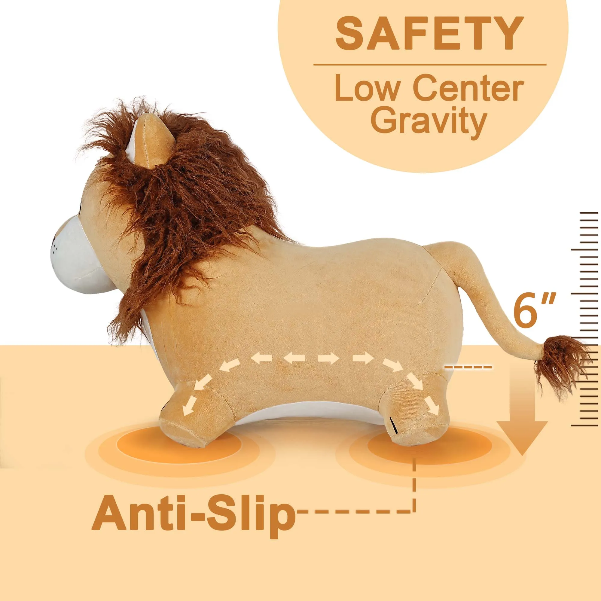 Lion Bouncy Pals Horse Plush Hopping Animal Toys