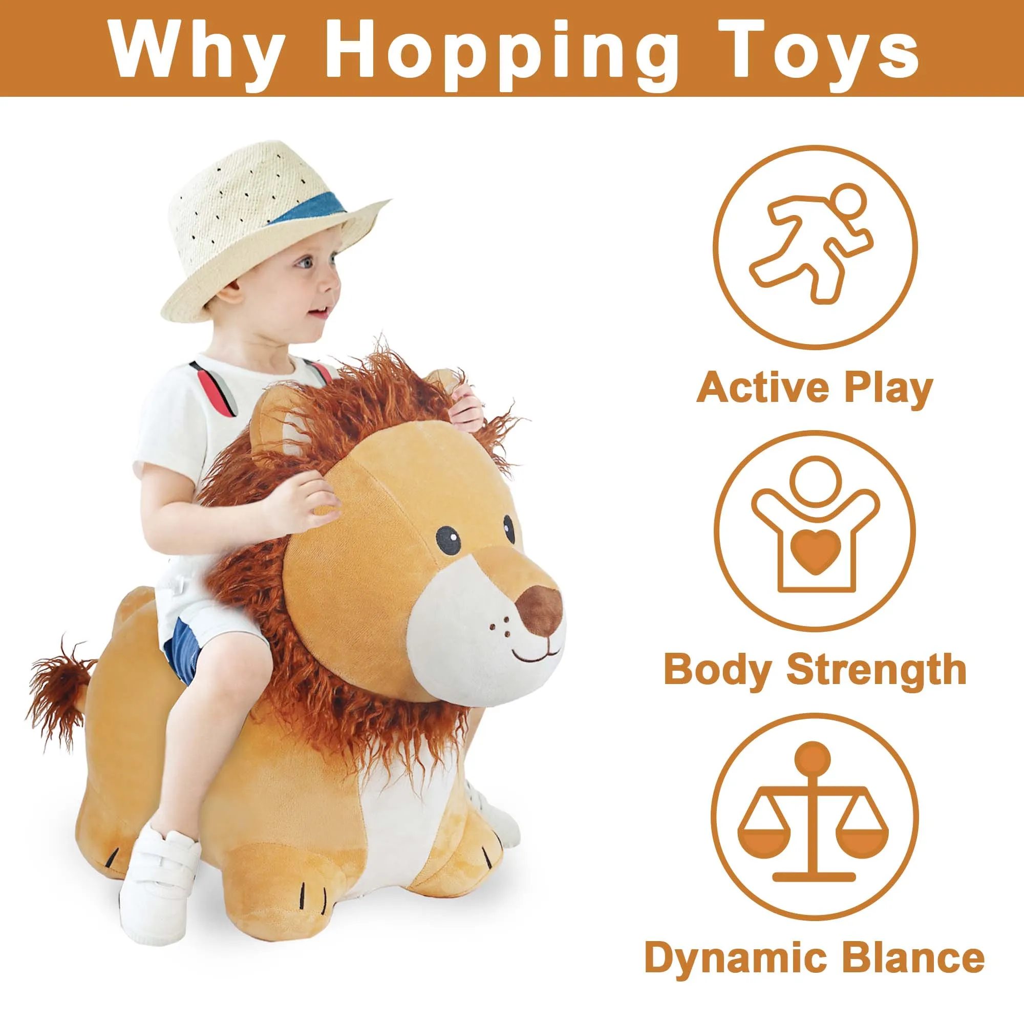 Lion Bouncy Pals Horse Plush Hopping Animal Toys