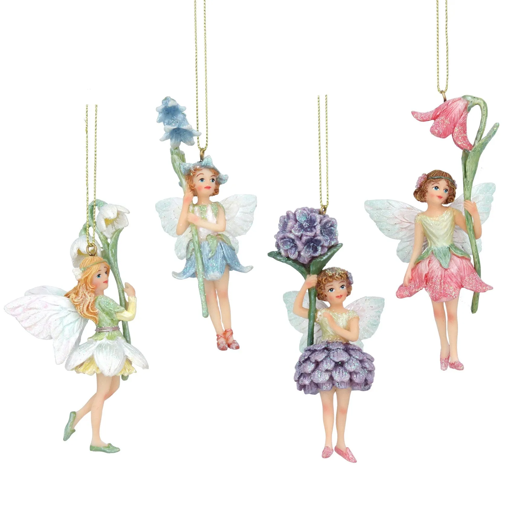 Pastel Resin Flower Fairy Tree Decoration