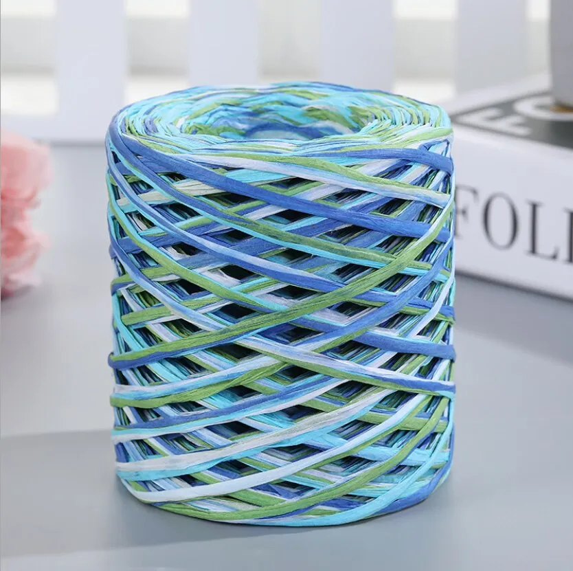 Raffia Paper Ribbon 200 Meters Decoration Wedding Rope Ribbon for Natural Paper Twine Gift Party Easter Packing Craft Wrapping