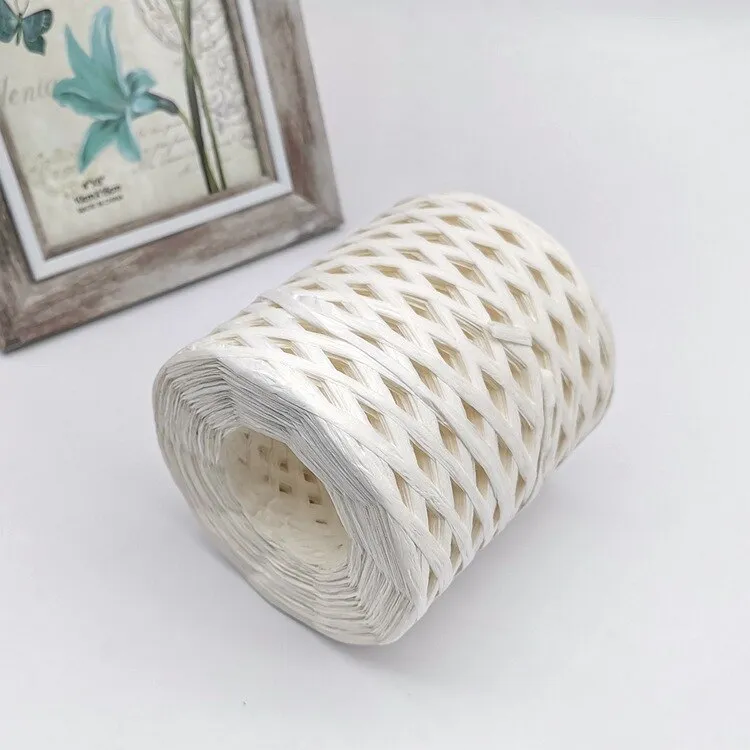 Raffia Paper Ribbon 200 Meters Decoration Wedding Rope Ribbon for Natural Paper Twine Gift Party Easter Packing Craft Wrapping